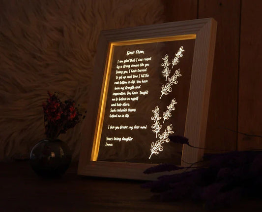 Dear Mom Frame Lamp Mothers Day gift
